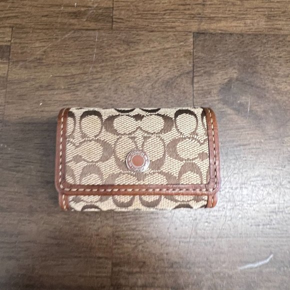 Coach Brown and Tan Contact Lens Travel Case - Picture 2 of 9